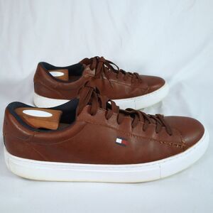 Tommy Hilfiger Leather Boat Shoe Sneaker Brown Mens Size 13